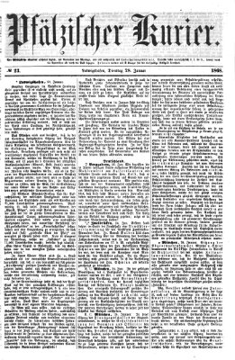 Pfälzischer Kurier Dienstag 28. Januar 1868