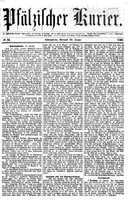 Pfälzischer Kurier Mittwoch 29. Januar 1868