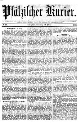 Pfälzischer Kurier Donnerstag 13. Februar 1868