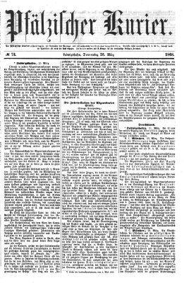 Pfälzischer Kurier Donnerstag 26. März 1868