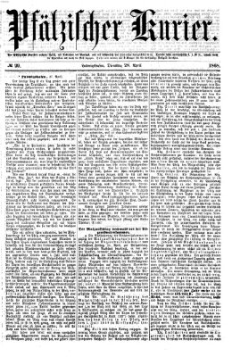 Pfälzischer Kurier Dienstag 28. April 1868