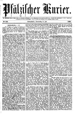 Pfälzischer Kurier Donnerstag 9. Juli 1868