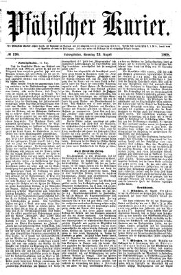 Pfälzischer Kurier Sonntag 23. August 1868