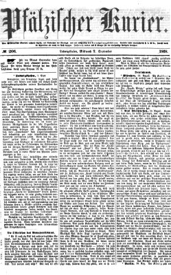 Pfälzischer Kurier Mittwoch 2. September 1868