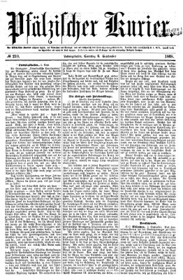 Pfälzischer Kurier Sonntag 6. September 1868