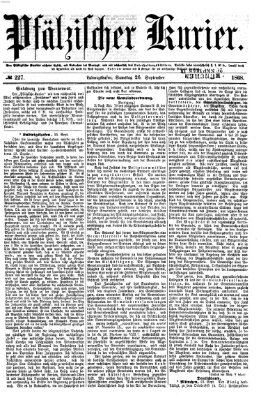 Pfälzischer Kurier Samstag 26. September 1868