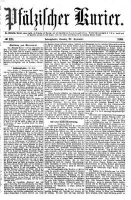 Pfälzischer Kurier Sonntag 27. September 1868