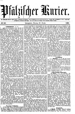 Pfälzischer Kurier Dienstag 13. Oktober 1868