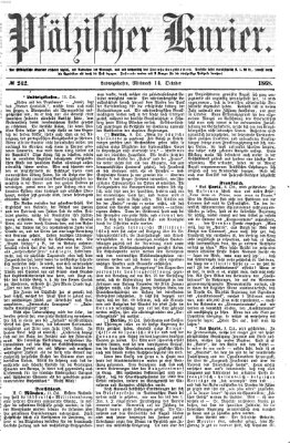 Pfälzischer Kurier Mittwoch 14. Oktober 1868