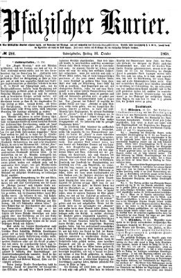 Pfälzischer Kurier Freitag 16. Oktober 1868