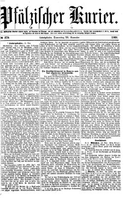 Pfälzischer Kurier Donnerstag 26. November 1868