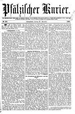 Pfälzischer Kurier Freitag 27. November 1868