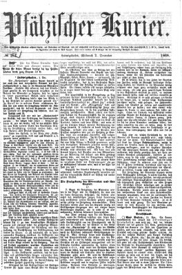 Pfälzischer Kurier Mittwoch 2. Dezember 1868