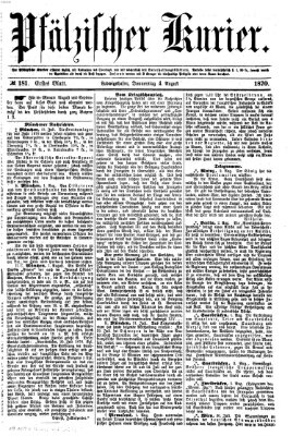 Pfälzischer Kurier Donnerstag 4. August 1870