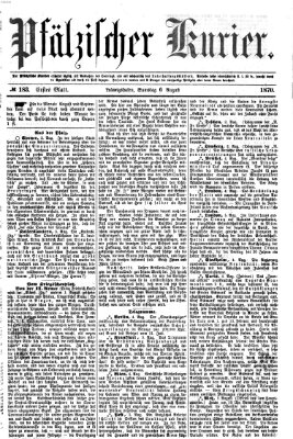 Pfälzischer Kurier Samstag 6. August 1870