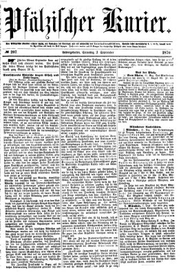 Pfälzischer Kurier Samstag 3. September 1870