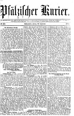 Pfälzischer Kurier Freitag 23. September 1870