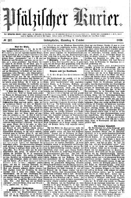 Pfälzischer Kurier Samstag 8. Oktober 1870