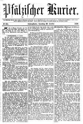 Pfälzischer Kurier Samstag 29. Oktober 1870