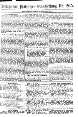 Pfälzischer Kurier Sonntag 6. November 1870