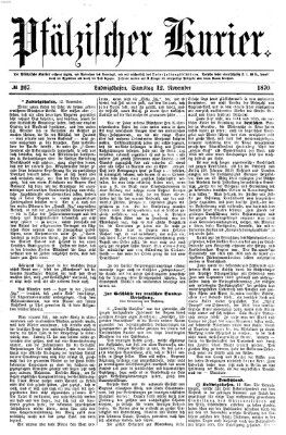 Pfälzischer Kurier Samstag 12. November 1870