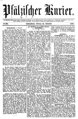 Pfälzischer Kurier Montag 14. November 1870