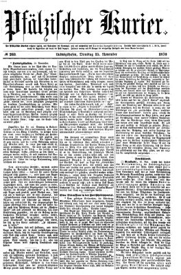 Pfälzischer Kurier Dienstag 15. November 1870