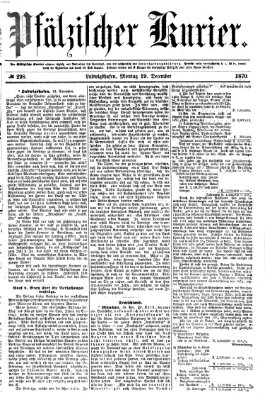 Pfälzischer Kurier Montag 19. Dezember 1870