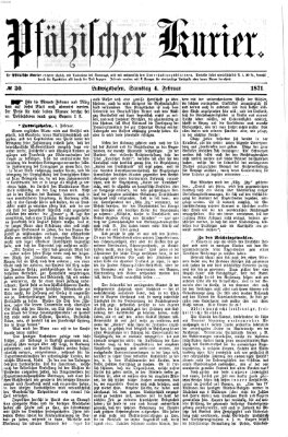 Pfälzischer Kurier Samstag 4. Februar 1871