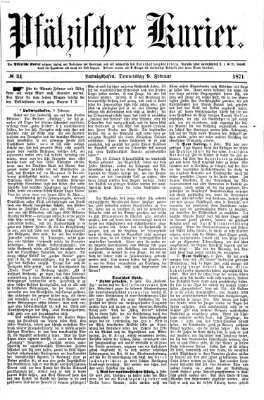 Pfälzischer Kurier Donnerstag 9. Februar 1871