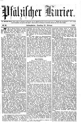 Pfälzischer Kurier Samstag 11. Februar 1871