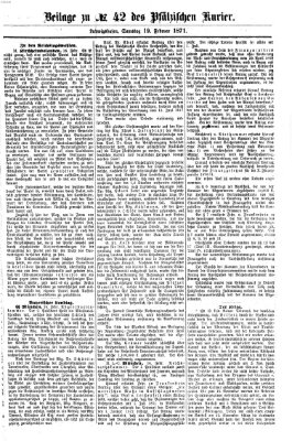 Pfälzischer Kurier Sonntag 19. Februar 1871