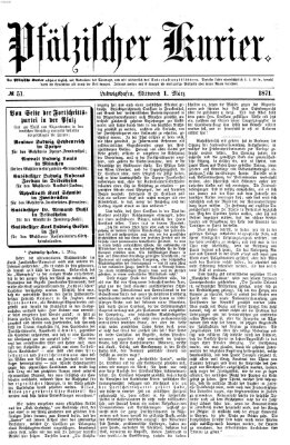 Pfälzischer Kurier Mittwoch 1. März 1871