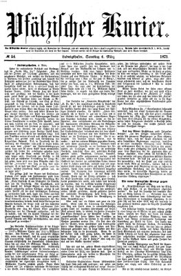 Pfälzischer Kurier Samstag 4. März 1871