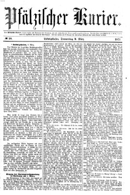 Pfälzischer Kurier Donnerstag 9. März 1871