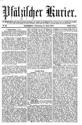 Pfälzischer Kurier Donnerstag 6. April 1871