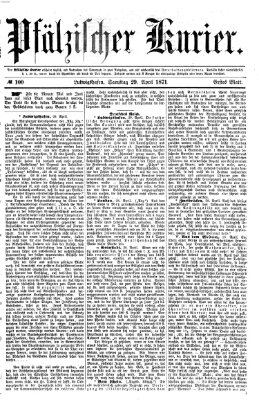 Pfälzischer Kurier Samstag 29. April 1871