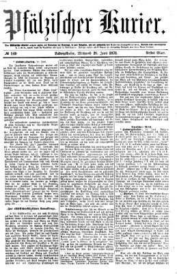 Pfälzischer Kurier Mittwoch 28. Juni 1871