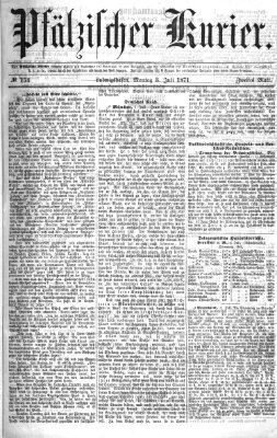 Pfälzischer Kurier Montag 3. Juli 1871