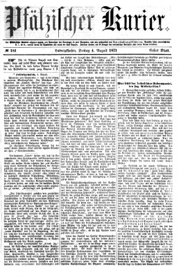 Pfälzischer Kurier Freitag 4. August 1871