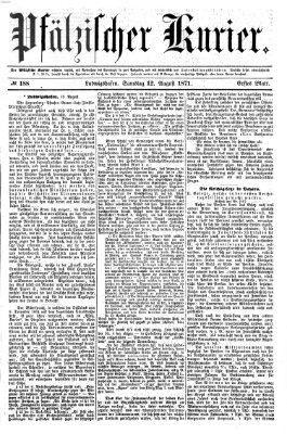 Pfälzischer Kurier Samstag 12. August 1871