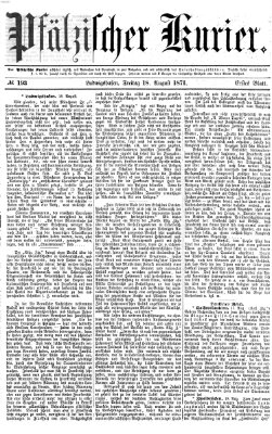 Pfälzischer Kurier Freitag 18. August 1871