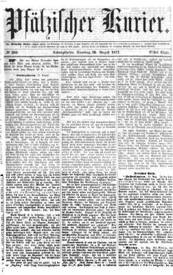 Pfälzischer Kurier Samstag 26. August 1871