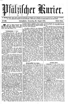 Pfälzischer Kurier Donnerstag 31. August 1871