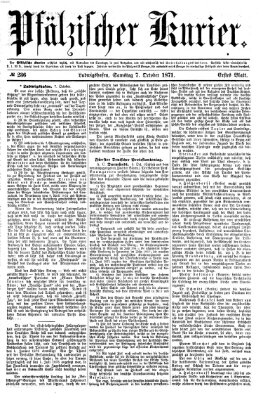 Pfälzischer Kurier Samstag 7. Oktober 1871