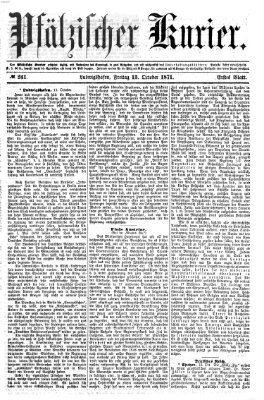 Pfälzischer Kurier Freitag 13. Oktober 1871