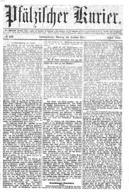 Pfälzischer Kurier Montag 16. Oktober 1871