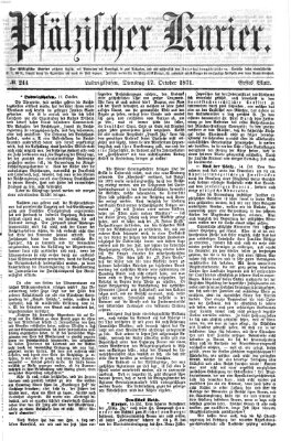 Pfälzischer Kurier Dienstag 17. Oktober 1871