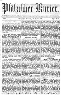 Pfälzischer Kurier Donnerstag 19. Oktober 1871