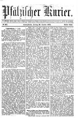 Pfälzischer Kurier Freitag 20. Oktober 1871